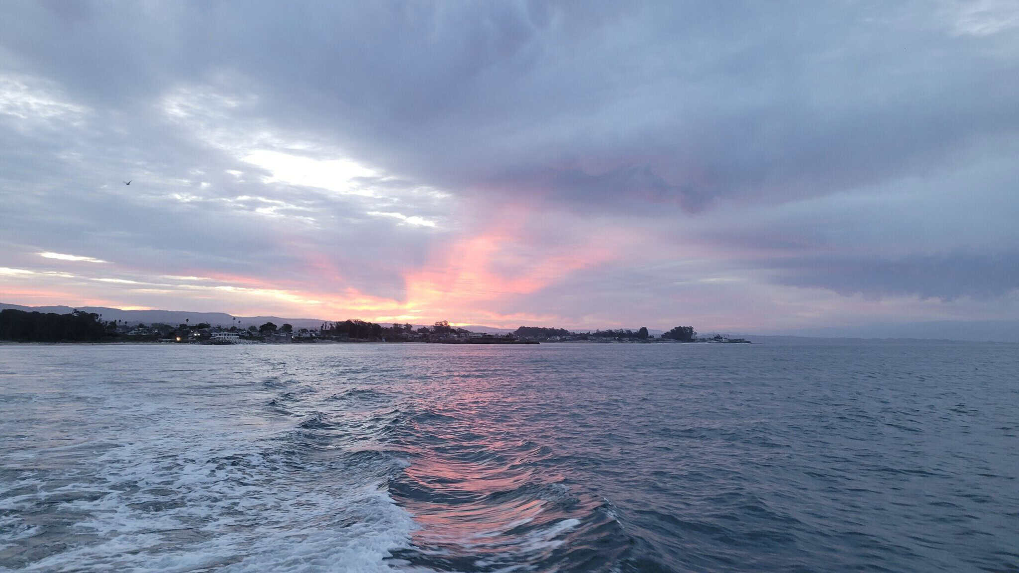Sunset over Santa Cruz Bay