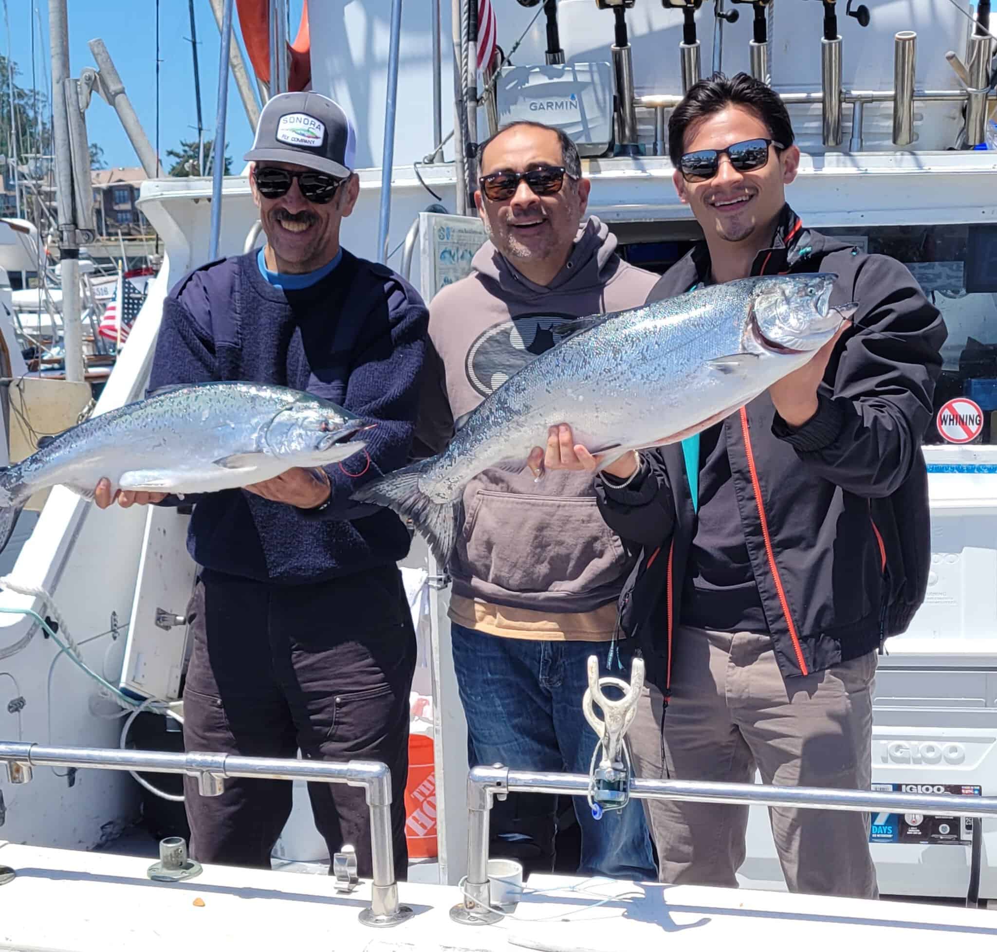 Fishing trip with caught fish in Santa Cruz