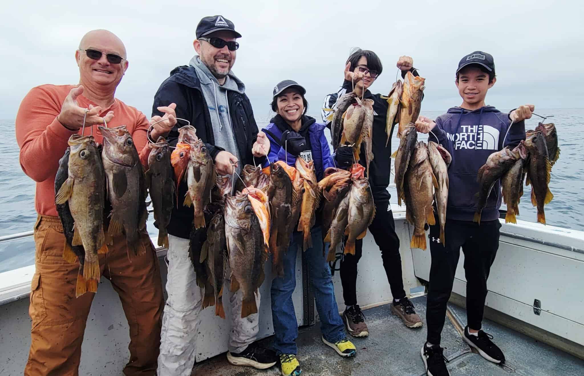 Fishing Trip with Salmon and Halibut Catches