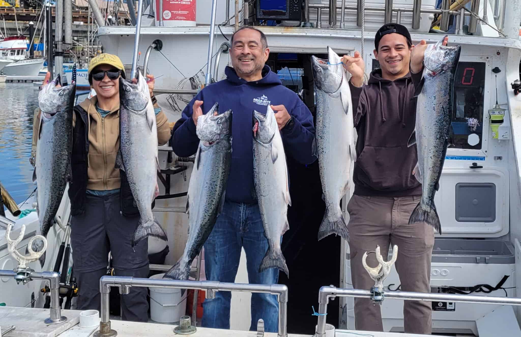 Successful Salmon Catch in Santa Cruz