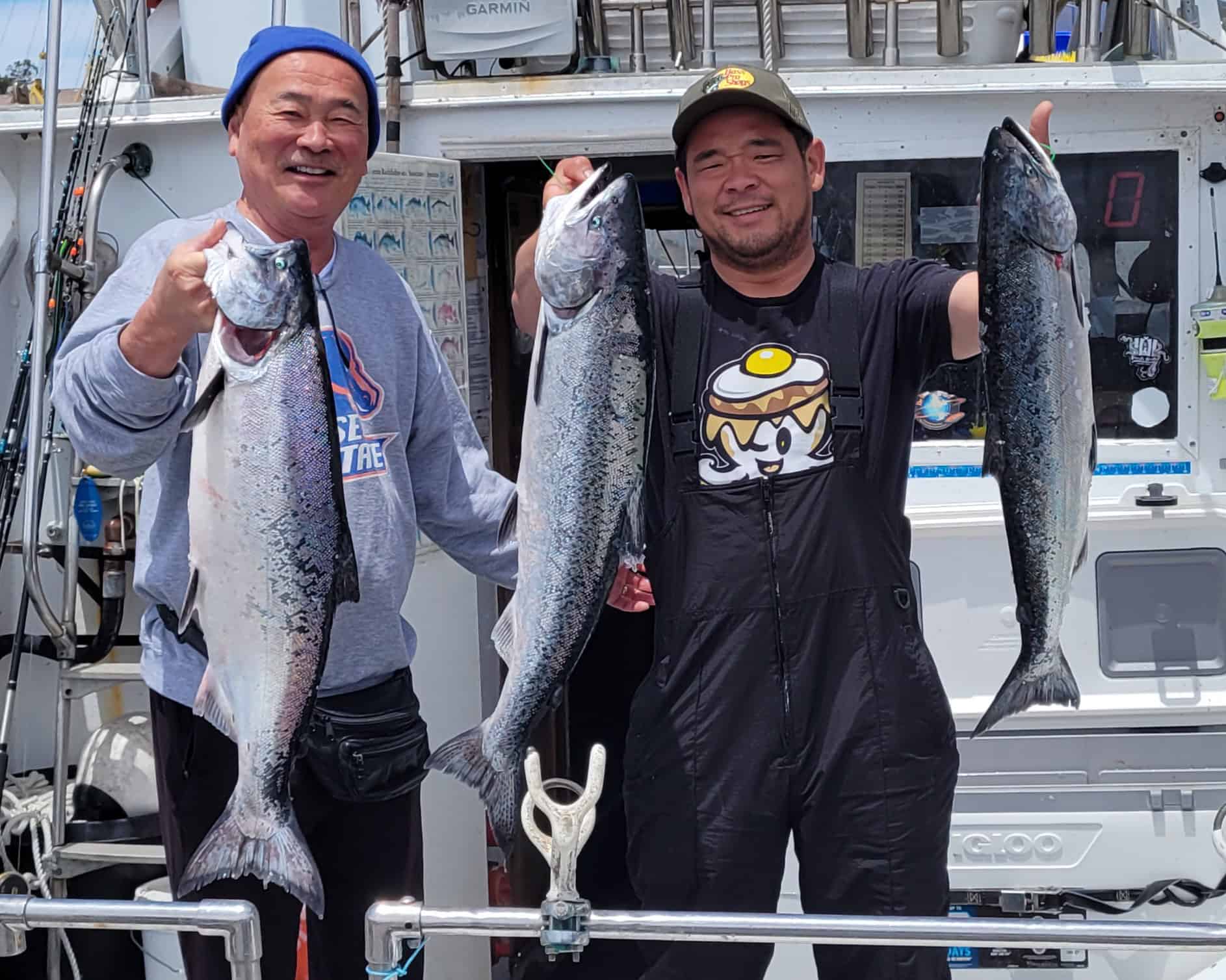 Fishing trip with salmon catches